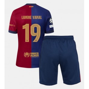 Barcelona Lamine Yamal #19 Replika Babytøj Hjemmebanesæt Børn 2024-25 Kortærmet (+ Korte bukser)
